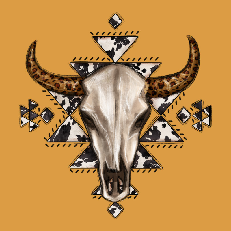 Bull Skull With Aztec Urban Heavy Tee by MaliasSmallBusiness | Teevron
