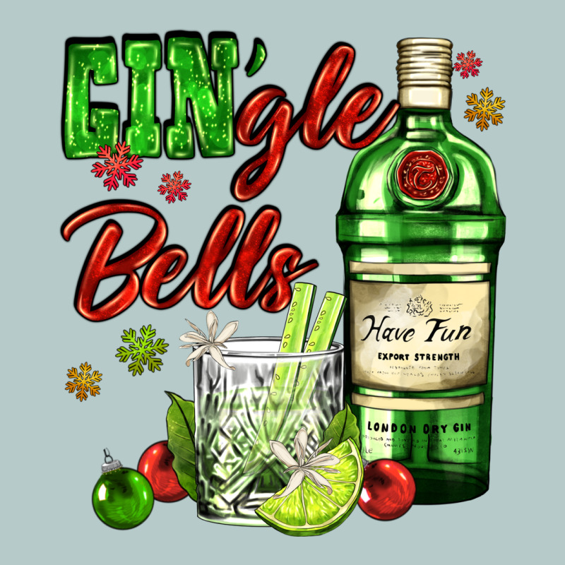 Gin`gle Bells With Bottle And Cocktail Heavy Core Tee by AdoDesignShop | Teevron