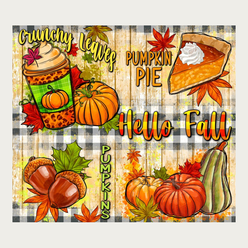 Hello Fall Pumpkins Zipper Hoodie by NancyCooperArtShop | Teevron