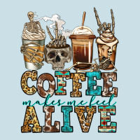 Coffee Makes Me Feel Alive Skeleton Coffee Cups Ladies Tee | Teevron