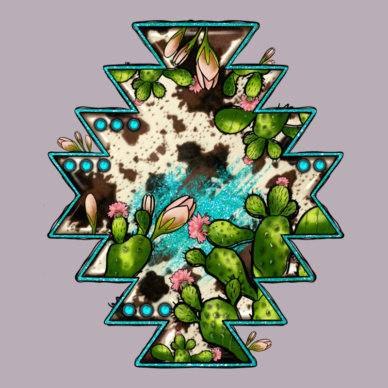 Aztec  Cowhide Cactus Gemstone Vintage Tee by JahusDesignShop | Teevron