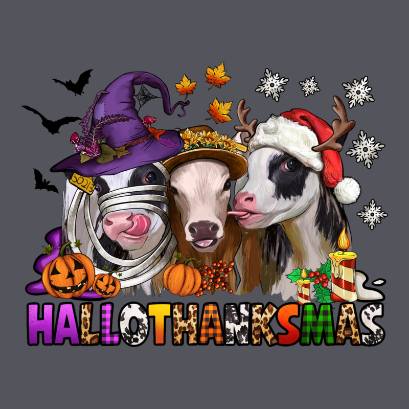 Happy Hallothanksmas Heifers Vintage Hoodie by NancyCooperArtShop | Teevron