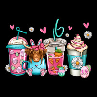 Easter Longhaired Cow Coffee Cups Ladies Tee | Teevron