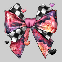 Coquette Bow Floral Checkered Pattern Premium Tee | Teevron