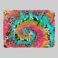 Tie Dye Leopard Cowhide Glitter Background Premium Tee | Teevron