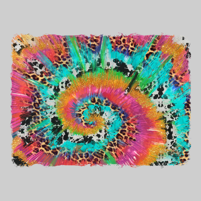 Tie Dye Leopard Cowhide Glitter Background Premium Tee by Artiststas | Teevron