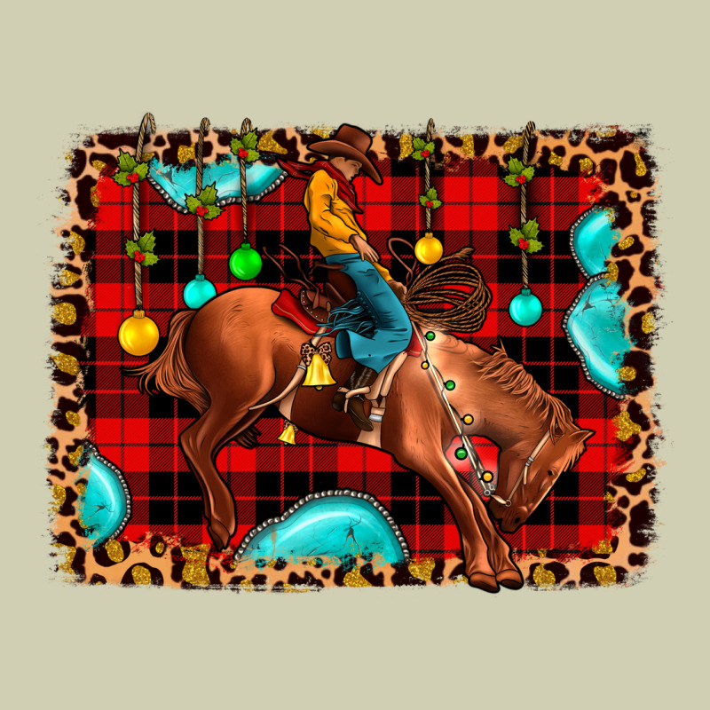 Christmas Rodeo Cowboy Heavy Core Tee by JahusDesignShop | Teevron