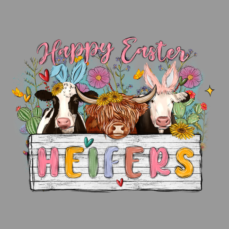 Happy Easter Heifers Vintage Hoodie by MaliasSmallBusiness | Teevron