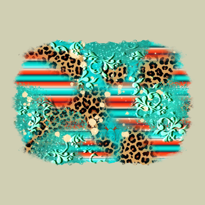 Leopard Turquoise Glitter Background Heavy Core Tee by AdoDesignShop | Teevron