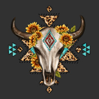 Bull Skull With Aztec Sunflower Leopard Urban Heavy Tee | Teevron