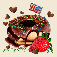 Donut Strawberry And Usa Flag Premium Tee | Teevron
