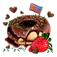 donut strawberry and usa flag | Teevron