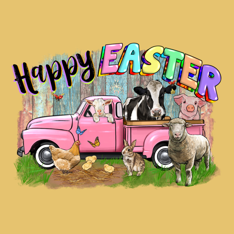 Happy Easter Truck With Farm Animals Easter Day Premium Sweatshirt by CowGirlArtShop | Teevron