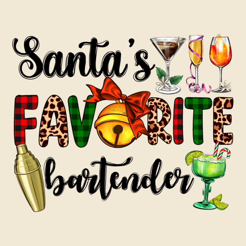 Santa's Favorite Bartender Ladies Tee by AdoDesignShop | Teevron