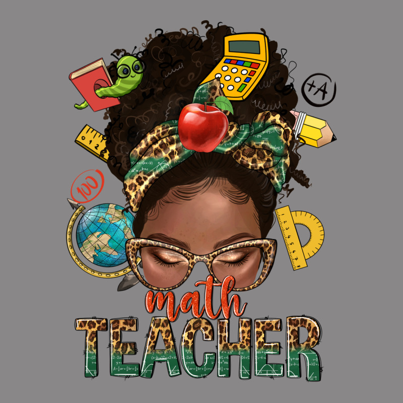 Math Teacher Life Afro Messy Bun Vintage Tee by NancyCooperArtShop | Teevron