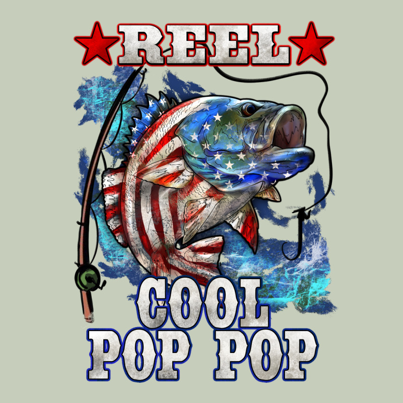 Reel Cool Pop Pop American Flag Bass Long Sleeve Tee by LillyAllenDesigns | Teevron