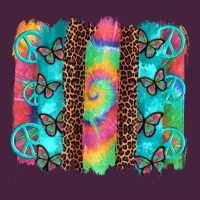 Hippie Peace Sign Butterfly Leopard And Tie Dye Brushstroke Premium Tee | Teevron
