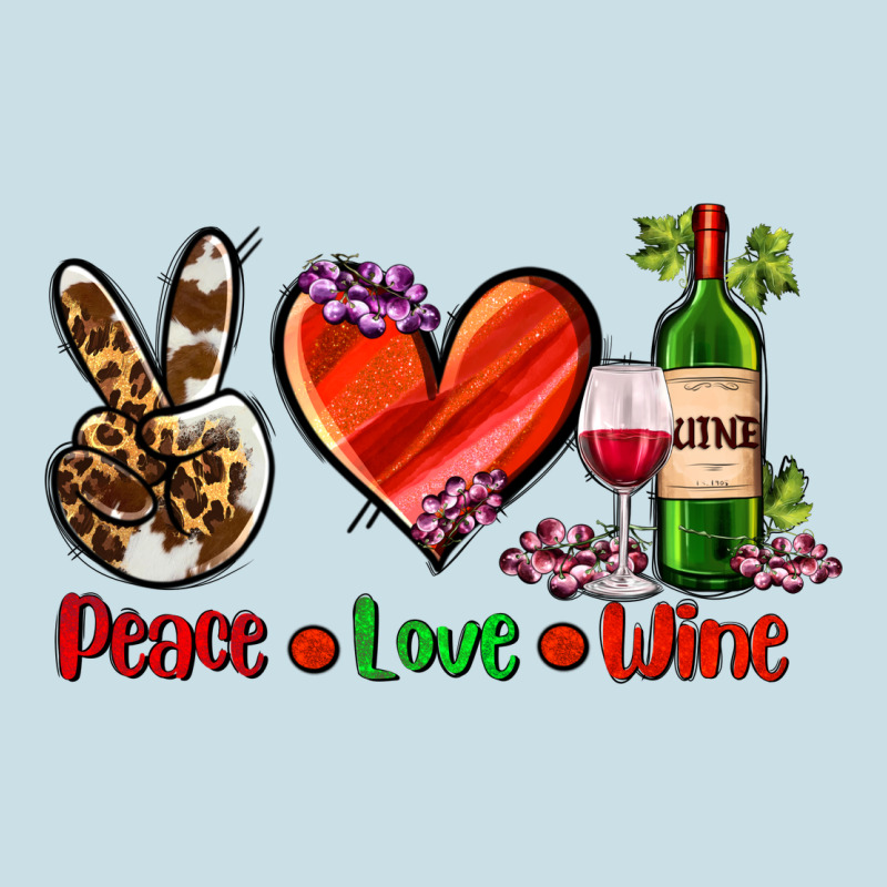 Peace Love Wine Ladies Tee by AdoDesignShop | Teevron