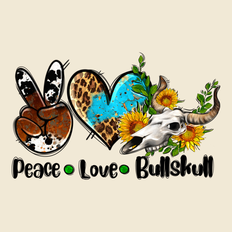 Peace Love  Bullskull Ladies Tee by AdoDesignShop | Teevron