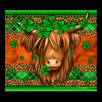St Patricks Day Long Haired Cow Ladies Tee | Teevron