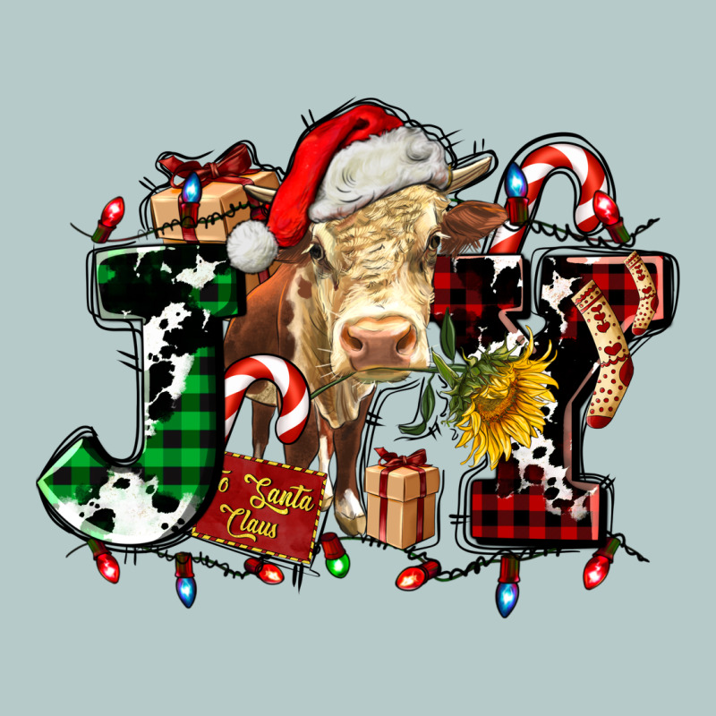 Joy And Cow Christmas Candies And Letters Heavy Core Tee by AdoDesignShop | Teevron