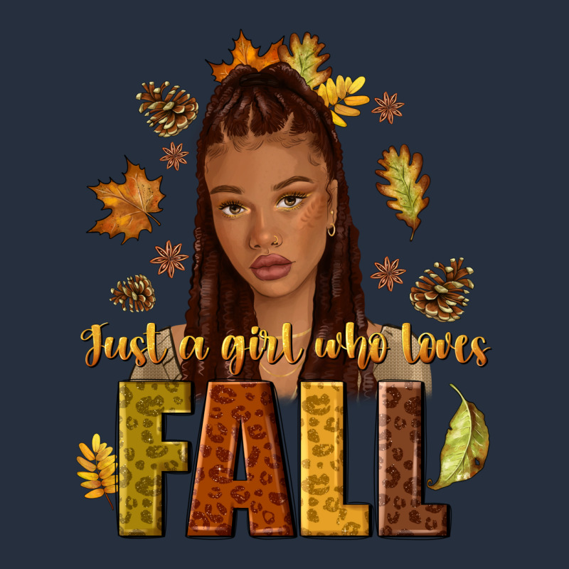 Just A Girl Who Loves Fall Afro Woman Zipper Hoodie by NancyCooperArtShop | Teevron