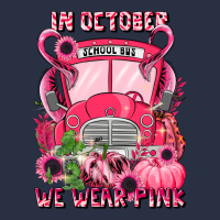 In October We Wear Pink Halloween School Bus Heavyweight Sweatshirt | Teevron