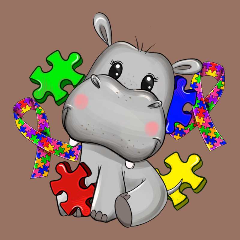 Autism Hippopotamus Premium Hoodie by CowGirlArtShop | Teevron