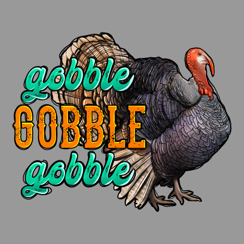 Thanksgiving Turkey Gobble Gobble Vintage Hoodie by NancyCooperArtShop | Teevron