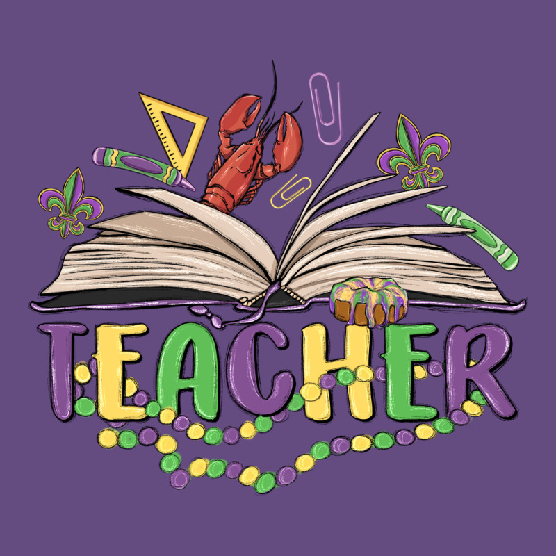 Teacher Mardi Gras Vintage Hoodie by MaliasSmallBusiness | Teevron