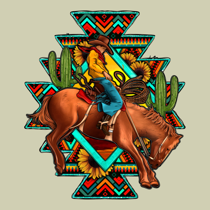 Aztec Rodeo Cowboy Heavy Core Tee by JahusDesignShop | Teevron