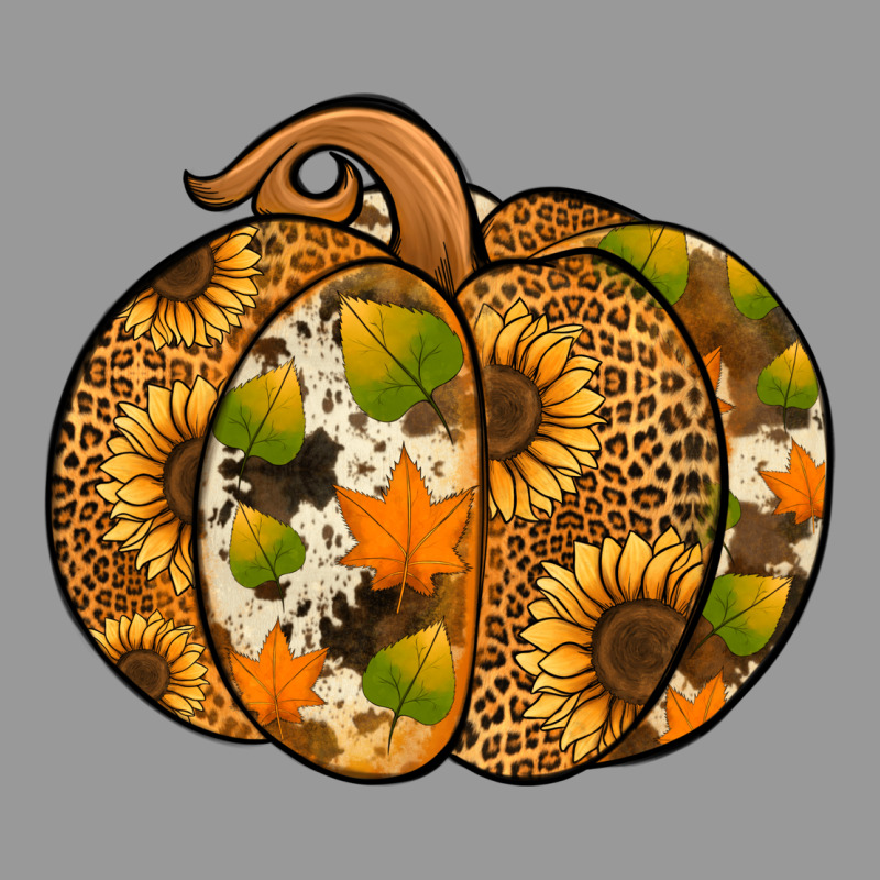 Leopard Cowhide Sunflower Pumpkin Vintage Hoodie by NancyCooperArtShop | Teevron