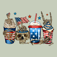 4th Of July Skeleton Coffee Cups Ladies Tee | Teevron