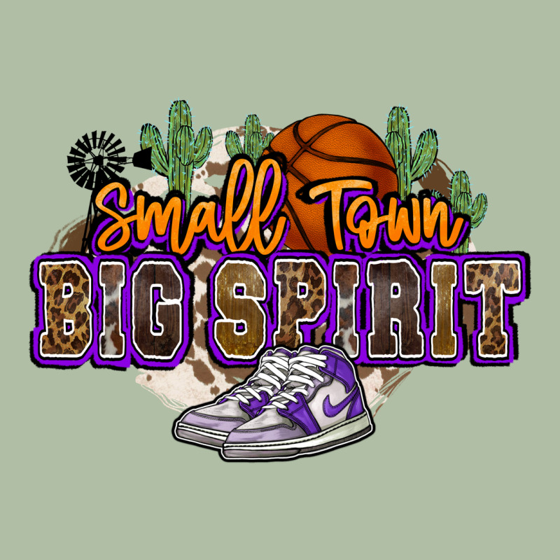 Small Town Big Spirit Basketball Urban Heavy Tee by NancyCooperArtShop | Teevron