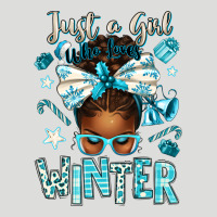 Just A Girl Who Loves Winter Afro Messy Bun Zipper Hoodie | Teevron