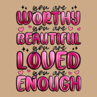 You Are Worthy You Are Beautiful Vintage Hoodie | Teevron