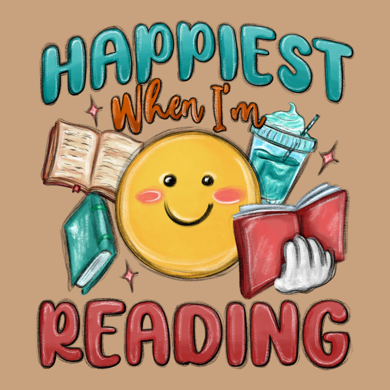 Happiest When I'm Reading Vintage Tee by MaliasSmallBusiness | Teevron