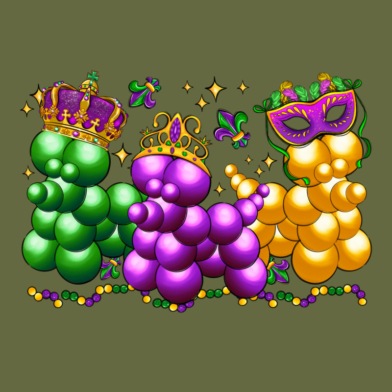 Mardi Gras Bead Dogs Long Sleeve Tee by LillyAllenDesigns | Teevron