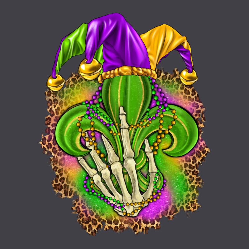 Mardi Gras With Skeleton Hand Heavyweight Hoodie by HowdyJamesFarm | Teevron