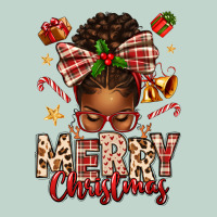 Merry Christmas Afro Messy Bun Zipper Hoodie | Teevron