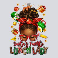 Santas Favorite Lunch Lady Afro Messy Bun Zipper Hoodie | Teevron
