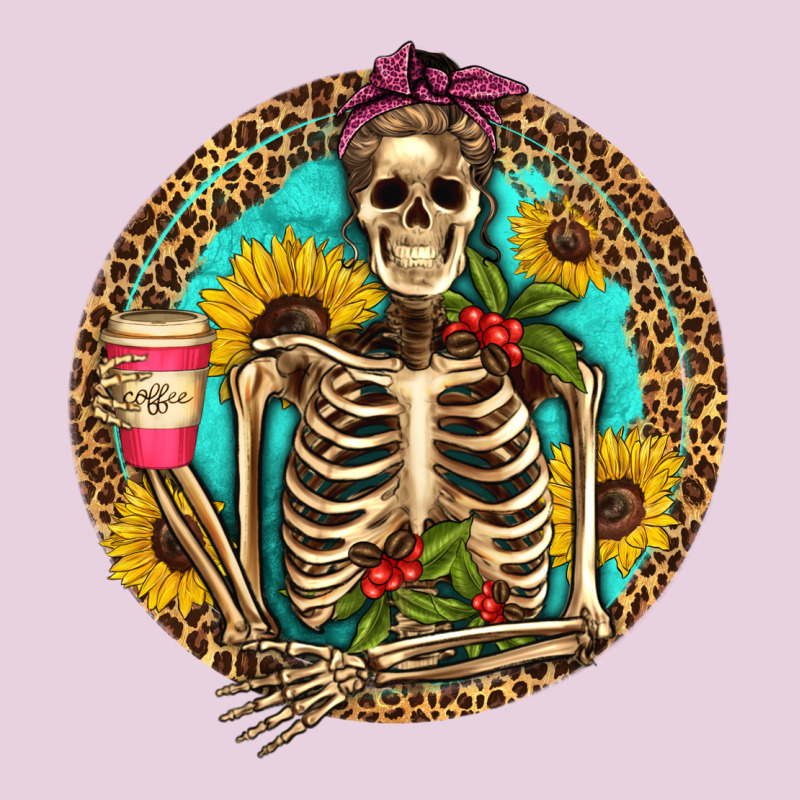Western Skeleton Coffee Sunflowers Ladies Tee by Artiststas | Teevron