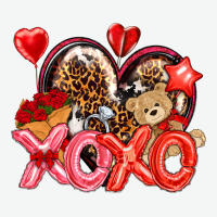 Xo Xo With Leopard And Cowhide Heart Urban Heavy Tee | Teevron