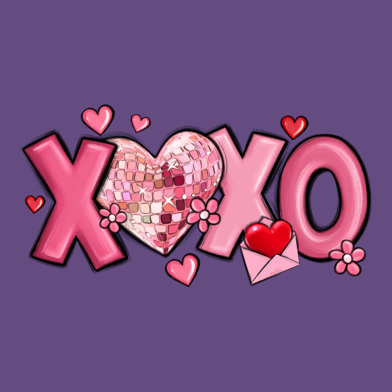 Xoxo Disco Heart Valentine's Day Vintage Hoodie by MaliasSmallBusiness | Teevron
