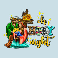 Oh Holy Night With Sunflower And Cross Ladies Tee | Teevron