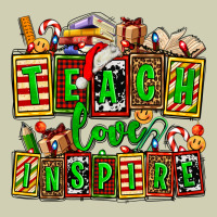 Teach Love Inspire With Christmas And Teacher Elements Heavy Core Tee | Teevron