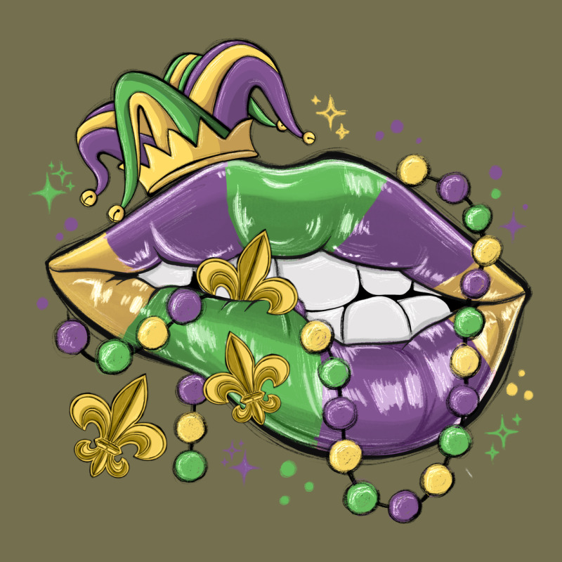 Mardi Gras Lips Vintage Hoodie by MaliasSmallBusiness | Teevron