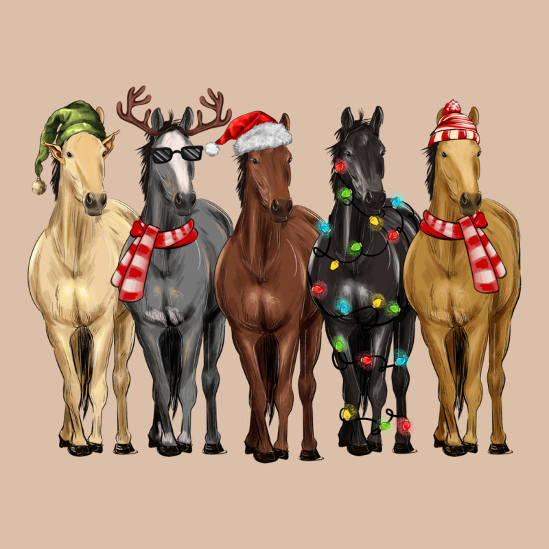Horses With Christmas Urban Heavy Tee by MaliasSmallBusiness | Teevron