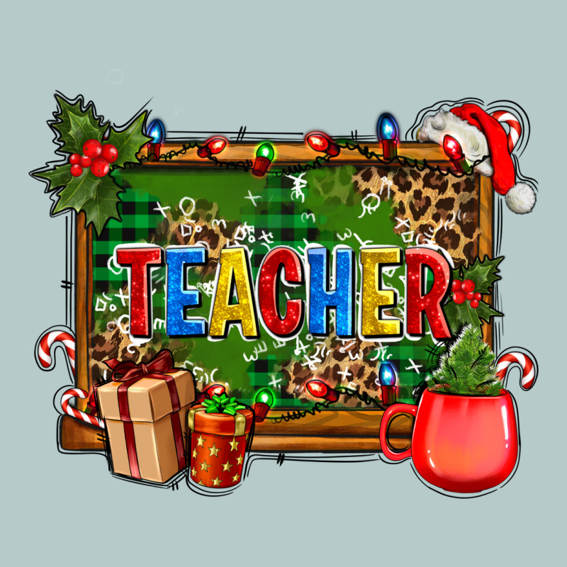 Christmas Teacher And Coffe Cup With Board Heavy Core Tee by AdoDesignShop | Teevron