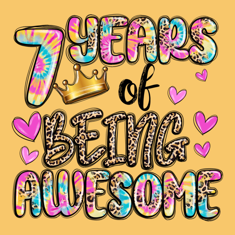 7 Years Of Being Awesome Vintage Hoodie by MaliasSmallBusiness | Teevron